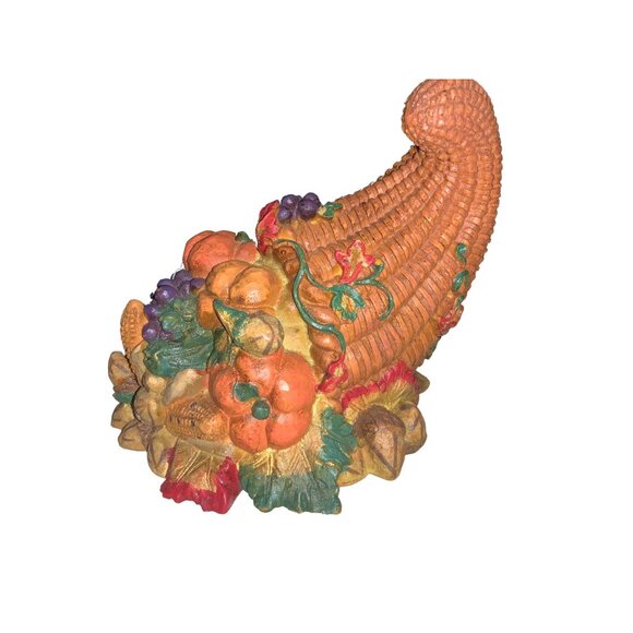 Decorative Cornucopia Fall Harvest Centerpiece - Picture 2 of 9